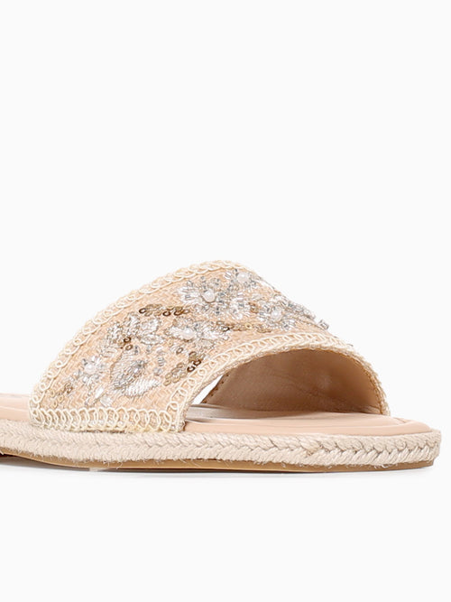Dahlia Beige Embroidery Beige / 5 / M