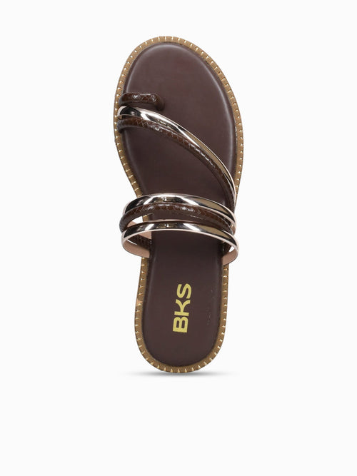 Ollie Brown Metallic Brown / 5 / M