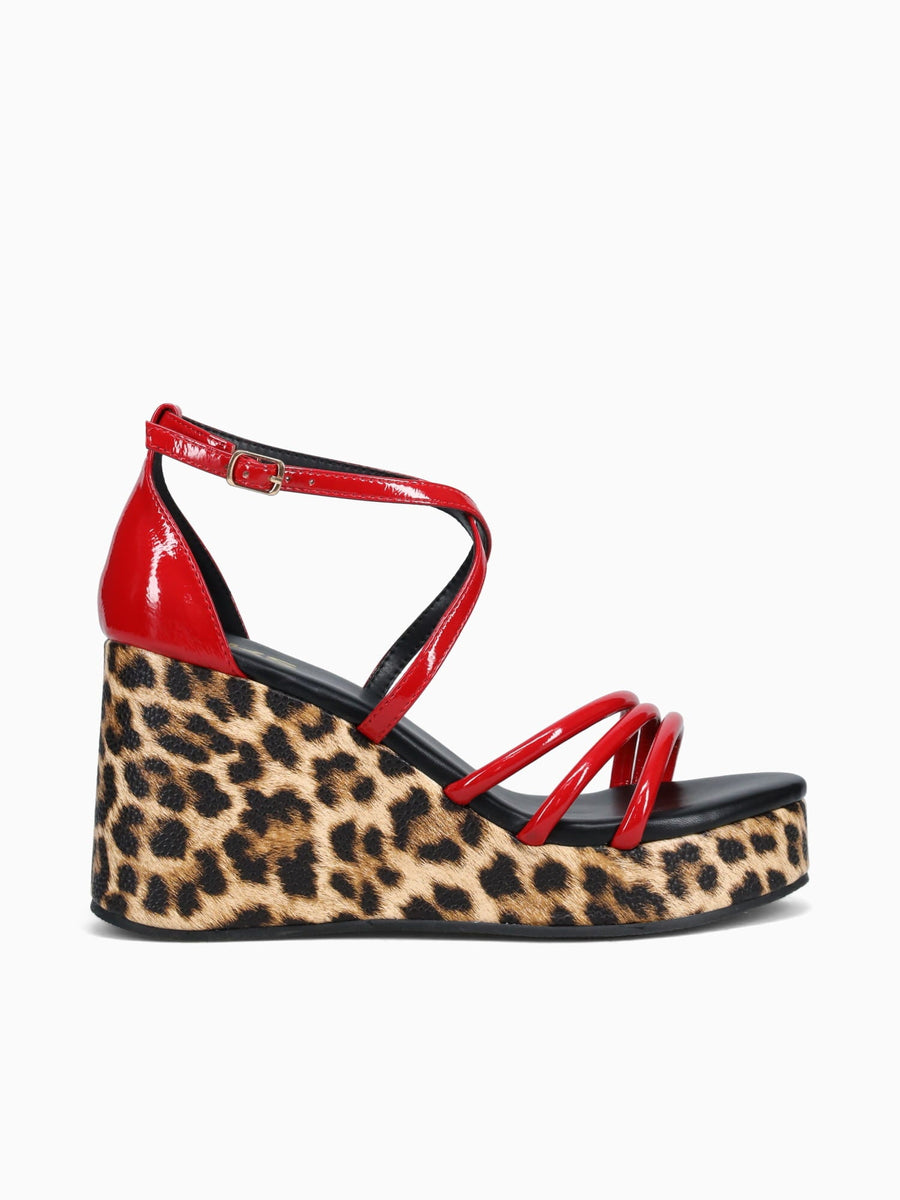 Jackie Red Leopard Red / 5 / M