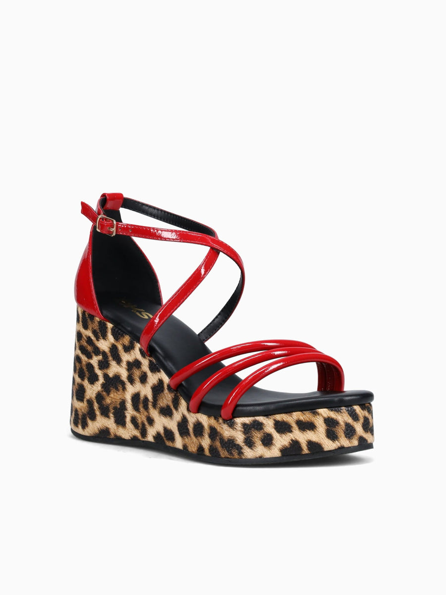 Jackie Red Leopard Red / 5 / M