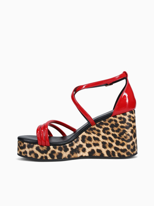 Jackie Red Leopard Red / 5 / M