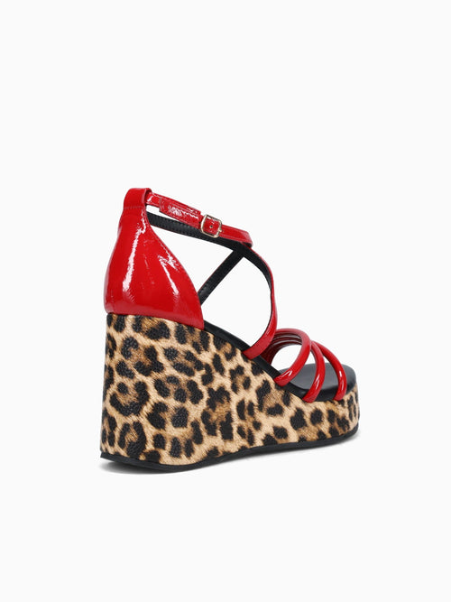 Jackie Red Leopard Red / 5 / M