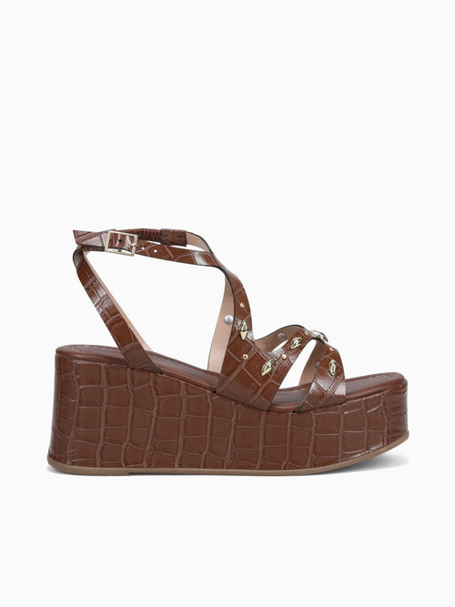 Ruby Chelsea Croco Brown / 5 / M