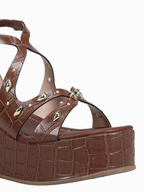 Ruby Chelsea Croco Brown / 5 / M