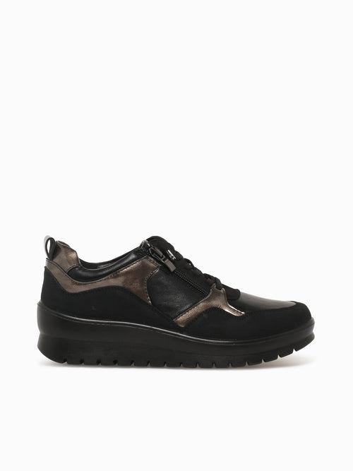 Dana Black Pewter Smooth Metallic Black / 5 / M