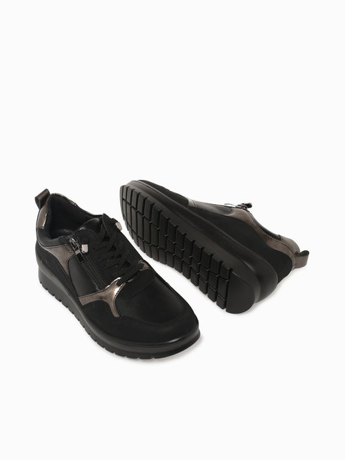 Dana Black Pewter Smooth Metallic Black / 5 / M