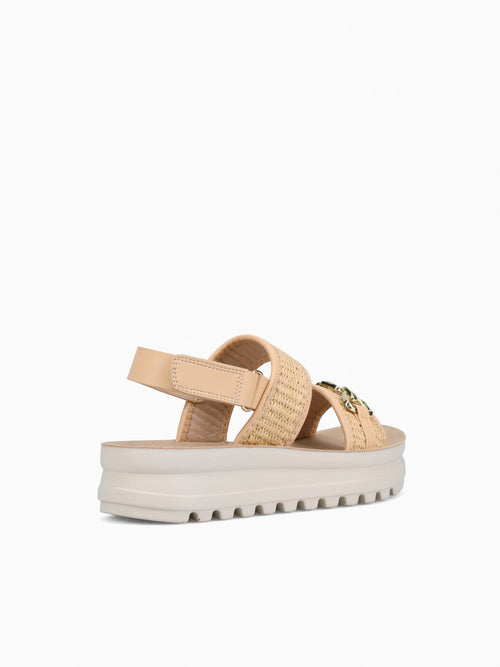 Lana Brown Raffia Brown / 5 / M