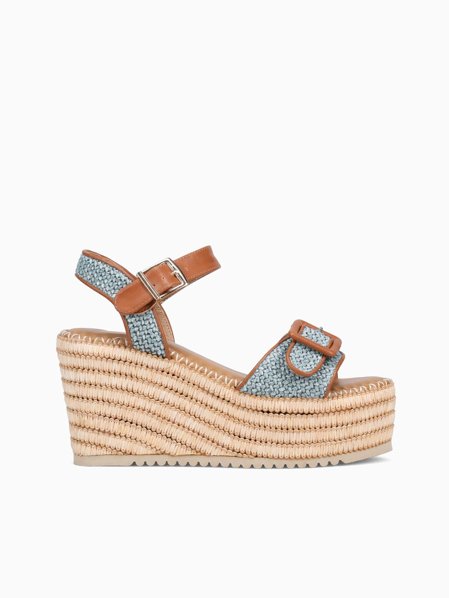 Breena Blue Raffia Blue / 5 / M