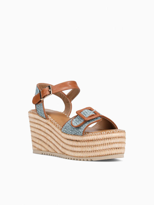 Breena Blue Raffia Blue / 5 / M