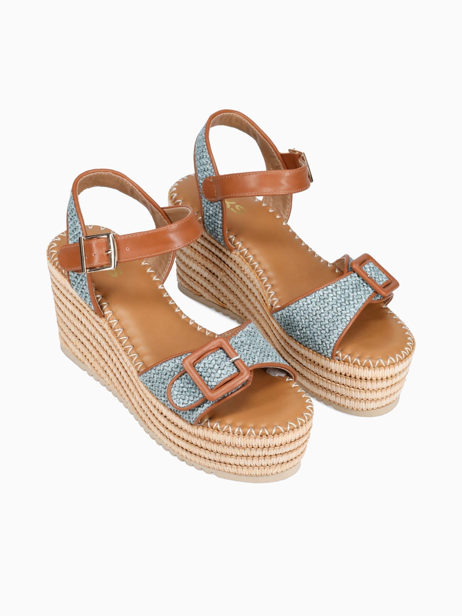 Breena Blue Raffia Blue / 5 / M