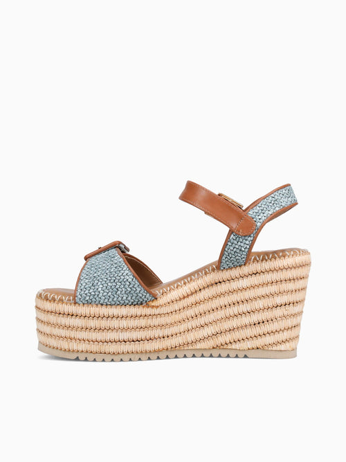 Breena Blue Raffia Blue / 5 / M