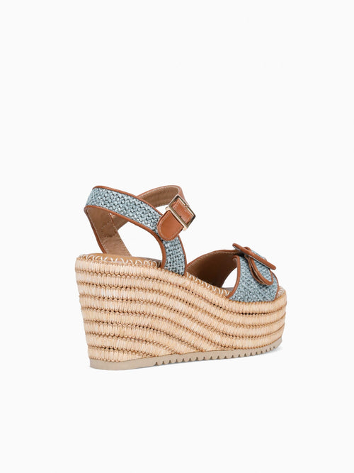 Breena Blue Raffia Blue / 5 / M