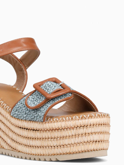 Breena Blue Raffia Blue / 5 / M