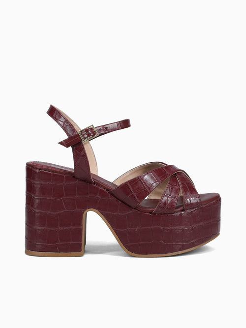 Elara Marsala Croco Wine / 5 / M