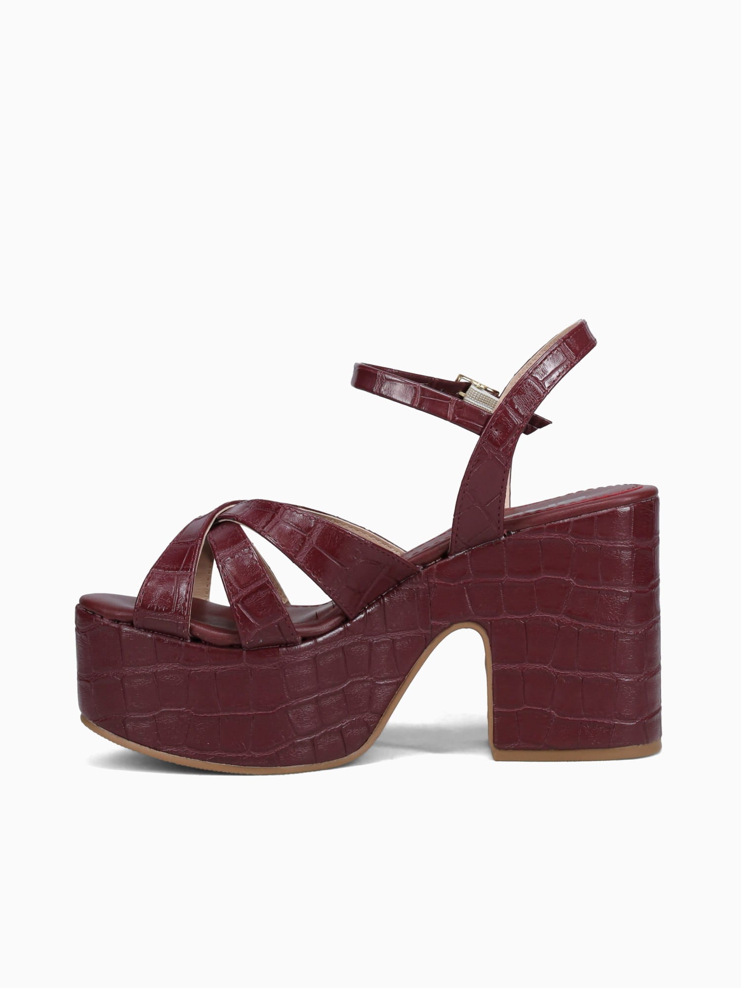 Elara Marsala Croco Wine / 5 / M