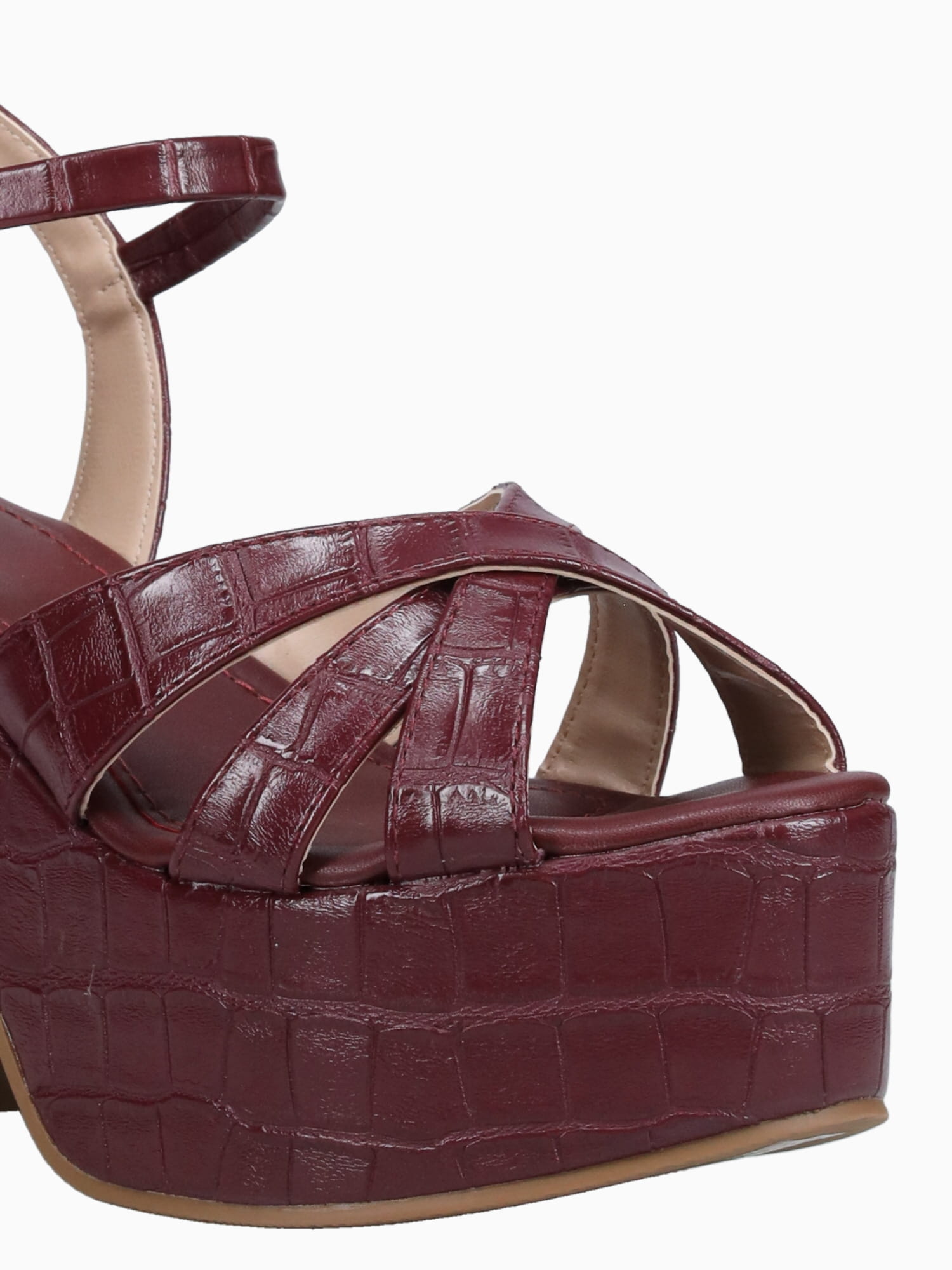 Elara Marsala Croco Wine / 5 / M