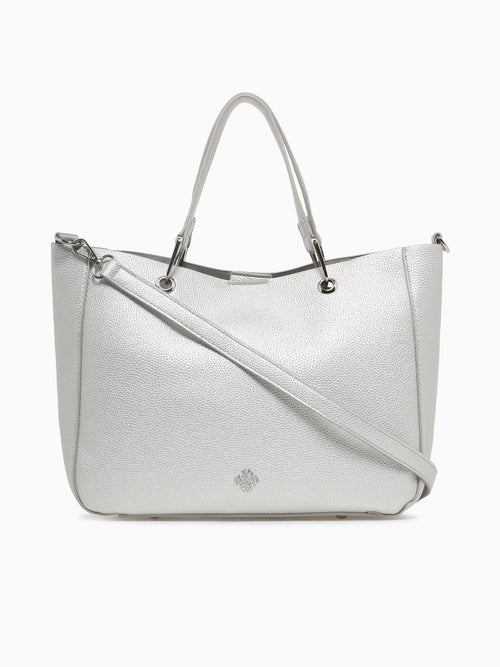 Emilia Top Handle Silver Silver
