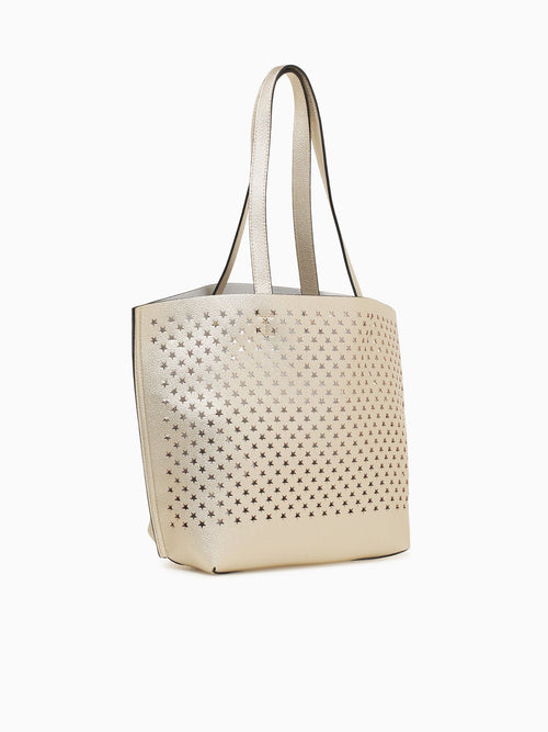 Star Tote Gold Silver Gold