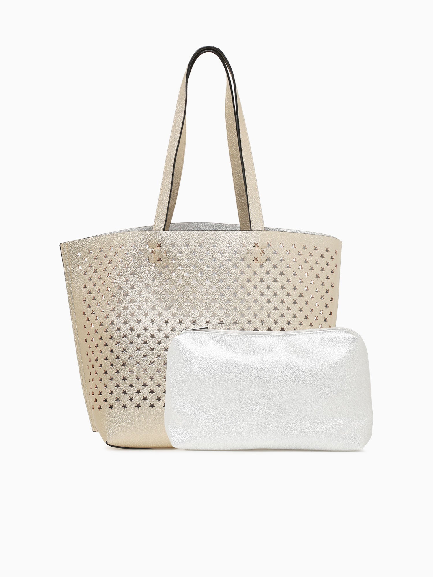 Star Tote Gold Silver Gold