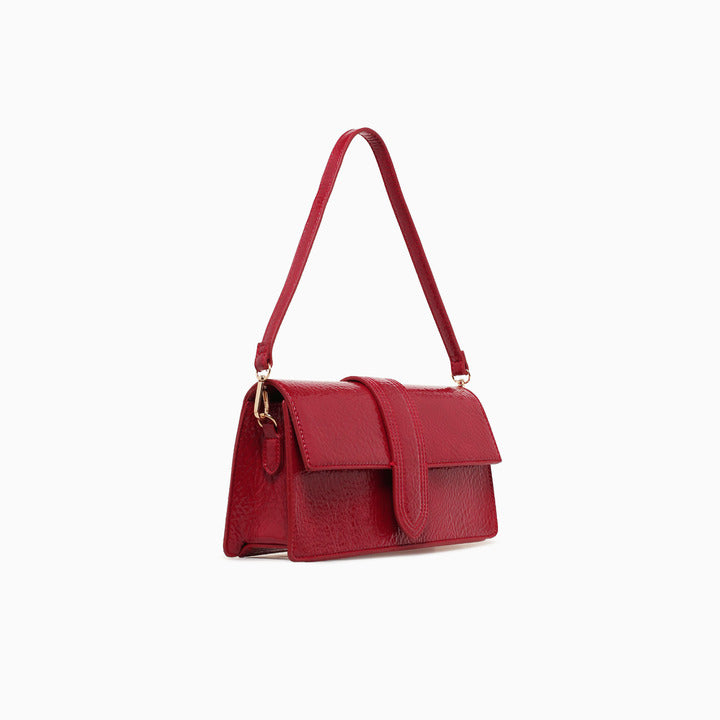 SARAH SHOULDER BAG-WINE