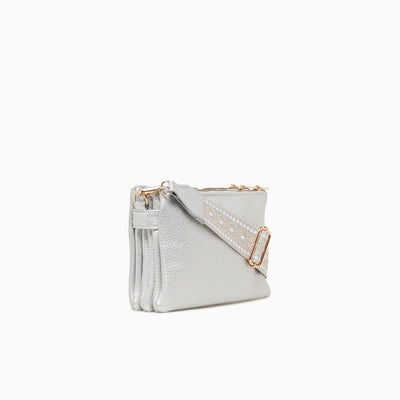 SHELLY CROSSBODY-SILVER