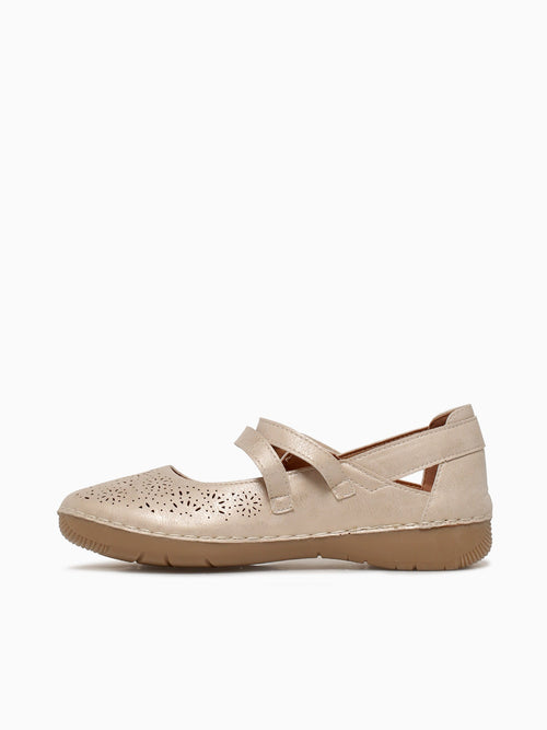 Itzel Light Gold Smooth Gold / 5 / M