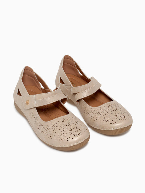 Itzel Light Gold Smooth Gold / 5 / M