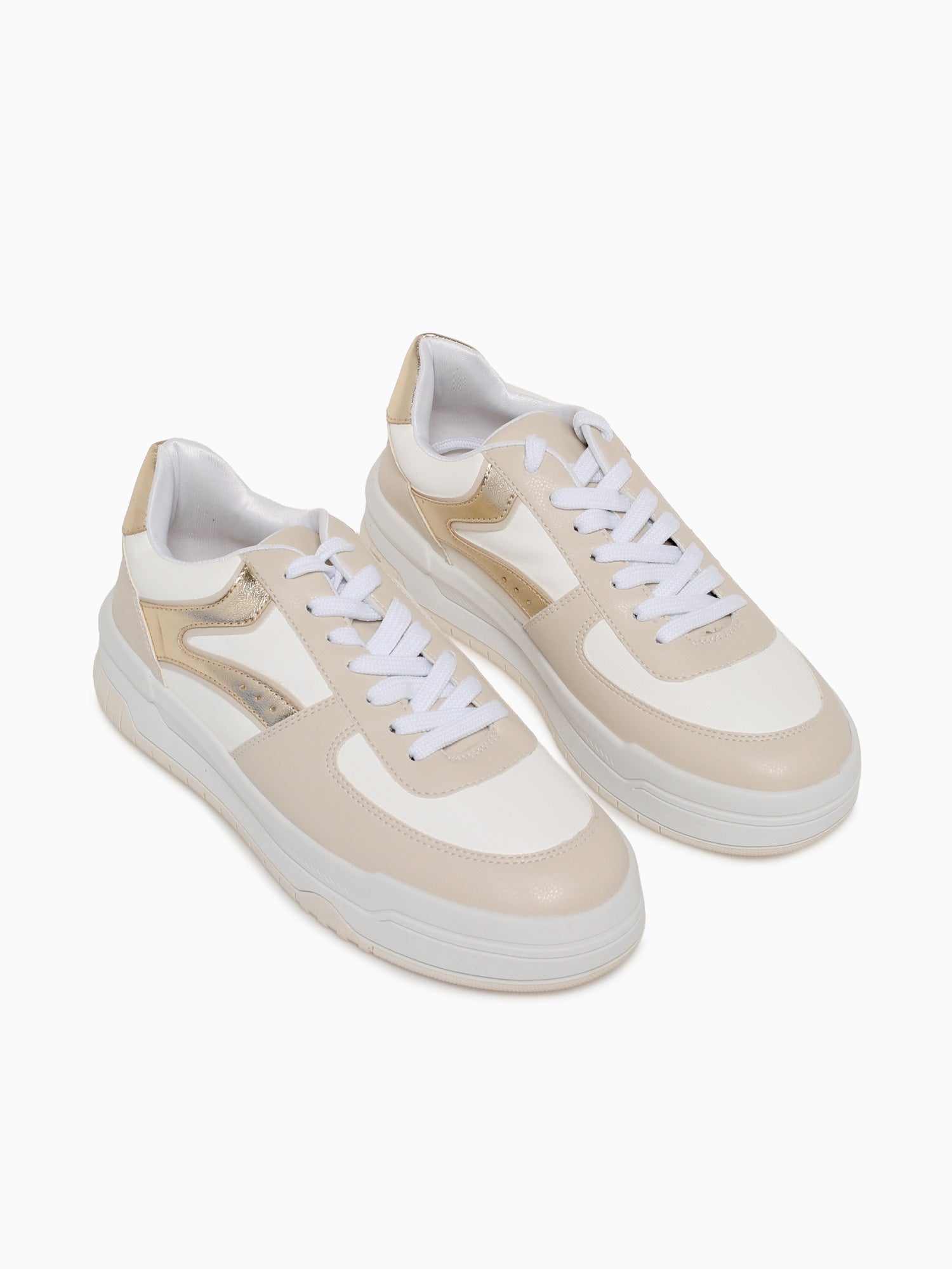 Wendy Beige Gold Smooth Metallic Beige / 5 / M
