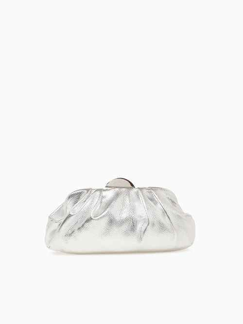 Kisslock Clutch Silver Silver