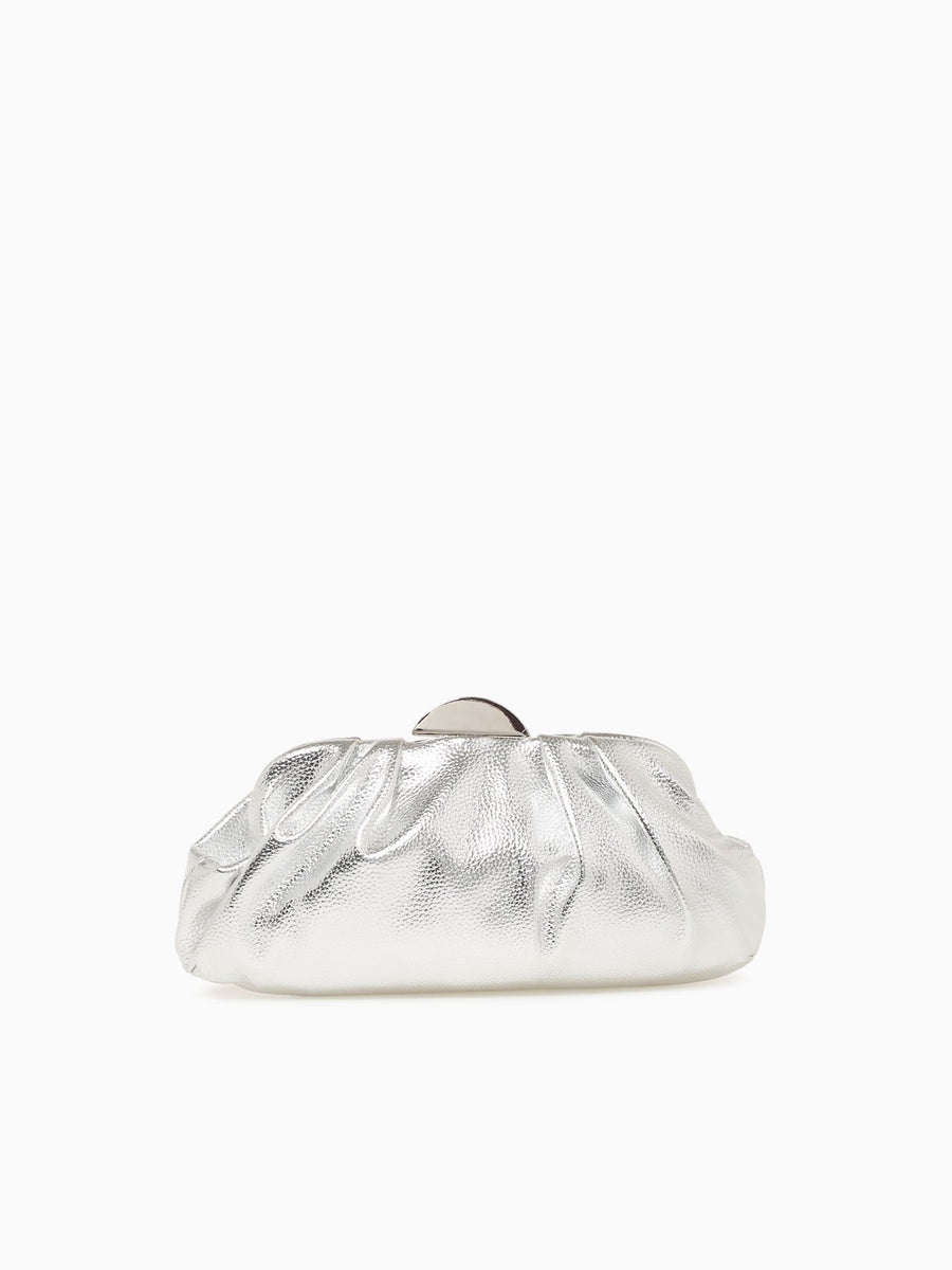 Kisslock Clutch Silver Silver