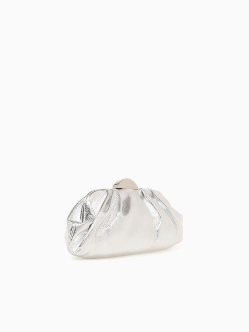 Kisslock Clutch Silver Silver