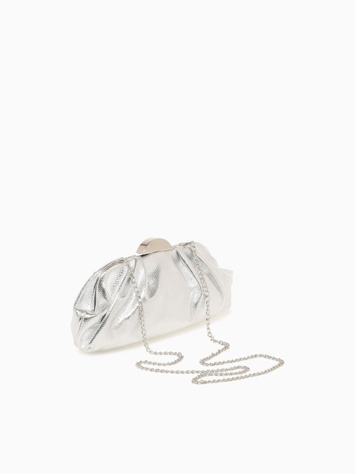 Kisslock Clutch Silver Silver