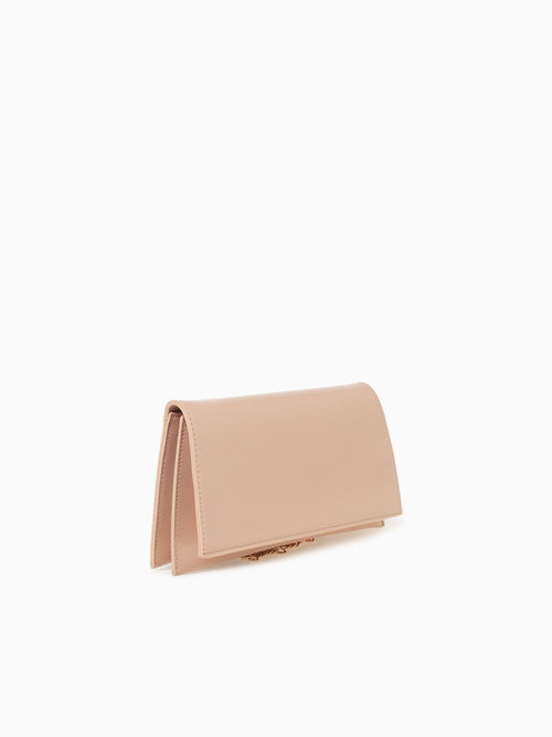 Lia Clutch Nude Patent Beige