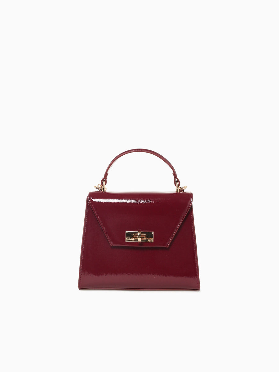 Alexia Top Handle Red Pat Red