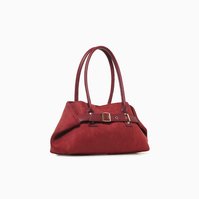 DEVON SHOULDER BAG-WINE