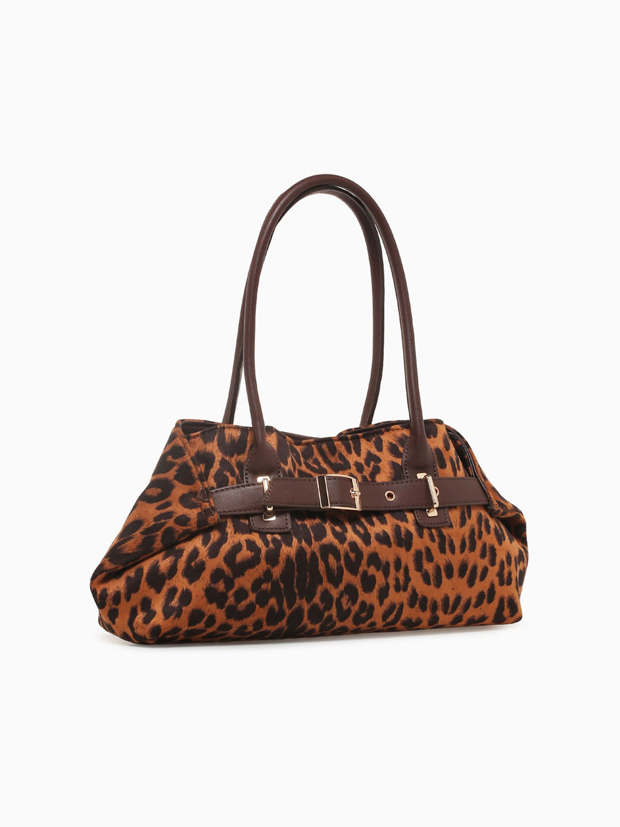 Devon Shoulder Bag Leopard Print Light Brown