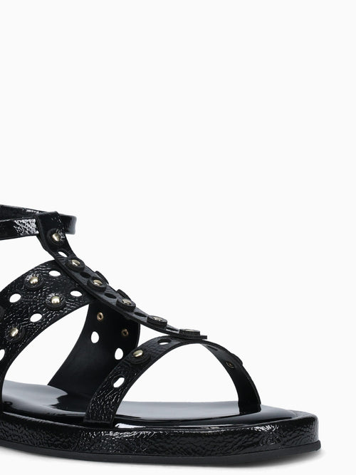 Virginia Preto Verniz Molhado Black / 5 / M