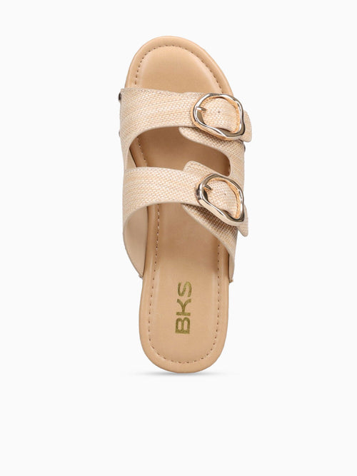 Bloom Beige Eyelet Raffia Beige / 5 / M