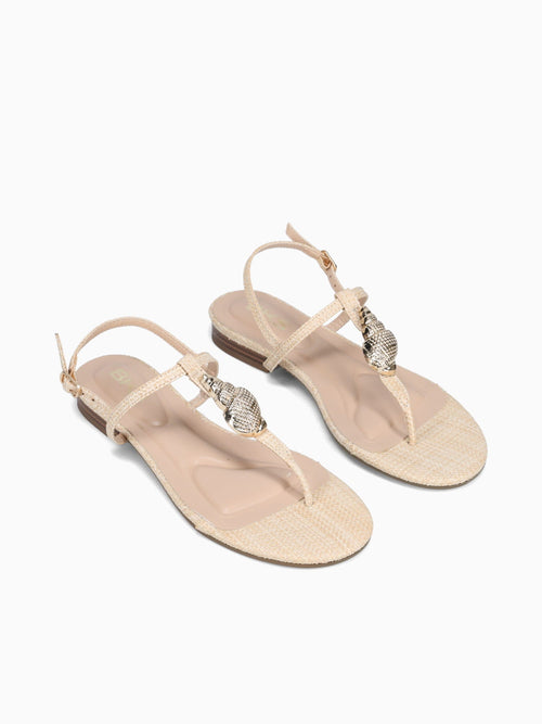 Shelly Beige Raffia Beige / 5 / M