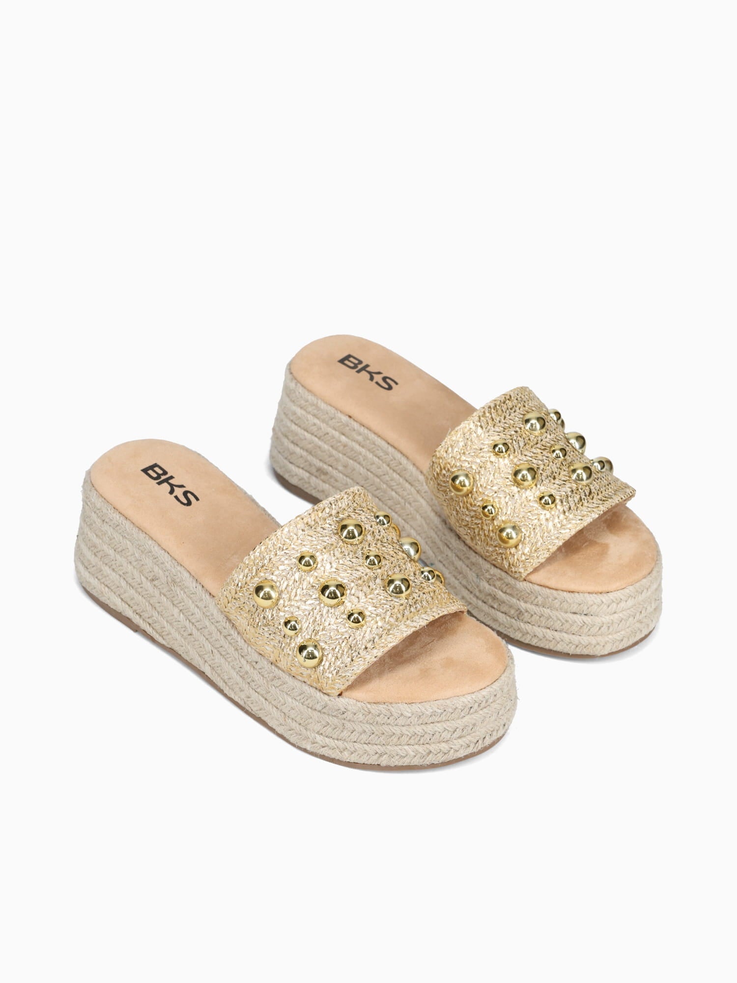 Beatrice Gold Raffia Gold / 5 / M