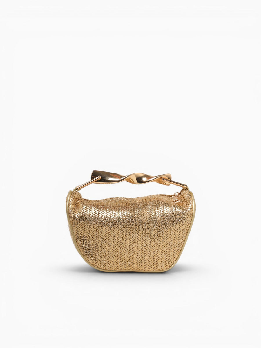 Lia Top Handle Gold Raffia Gold