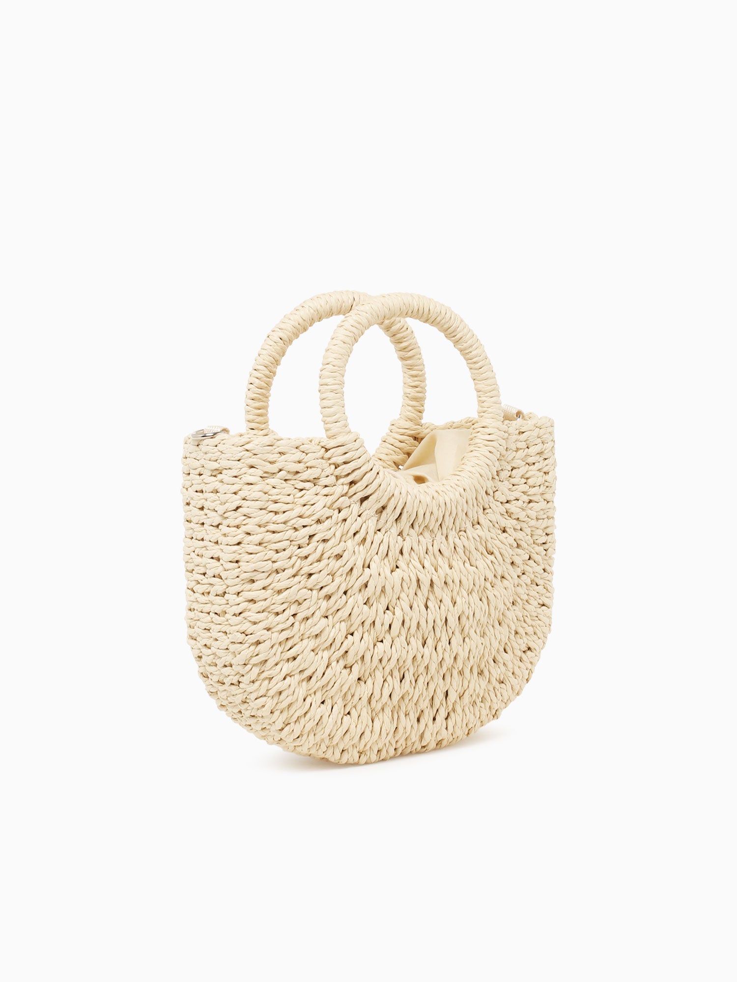 Fey Top Handle Silver Beige Silver