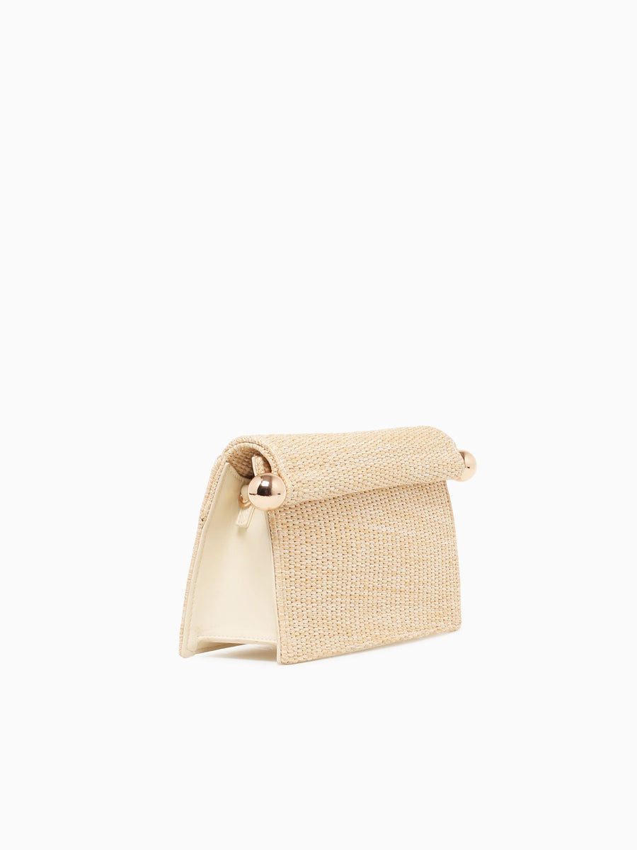 Staci Clutch Beige Raffia Beige