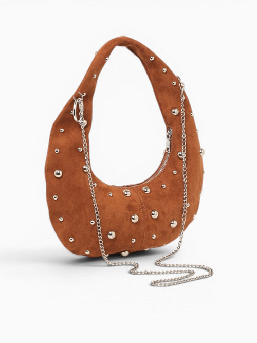 Freya Shoulder Bag Tan Silver Tan
