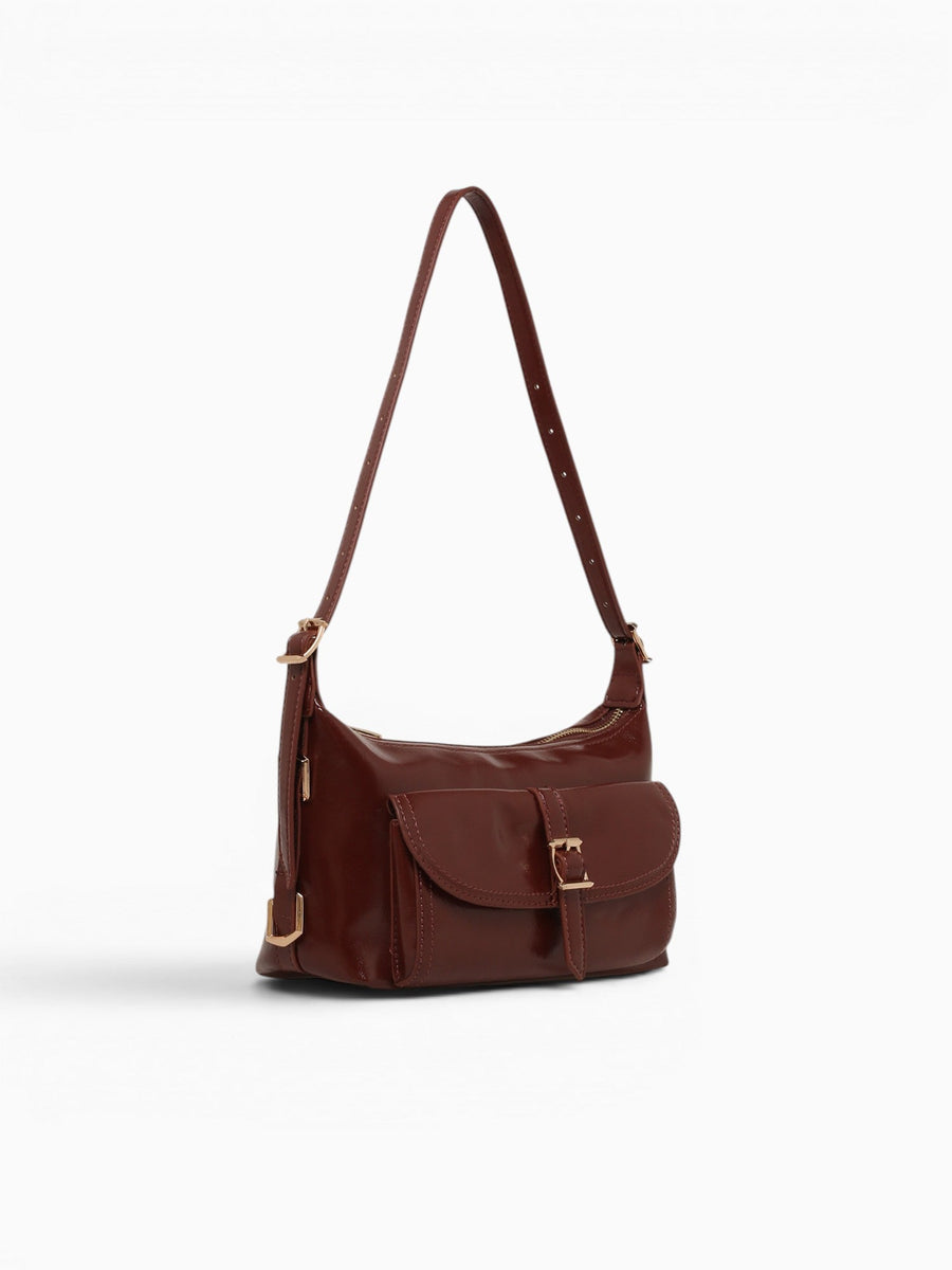 Meli Shoulder Bag Brown Brown