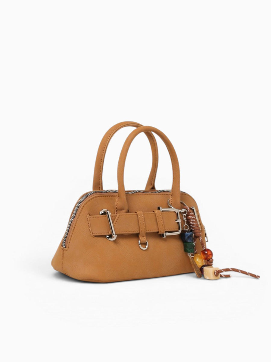 Belted Top Handle Amber Yellow Dark Yellow