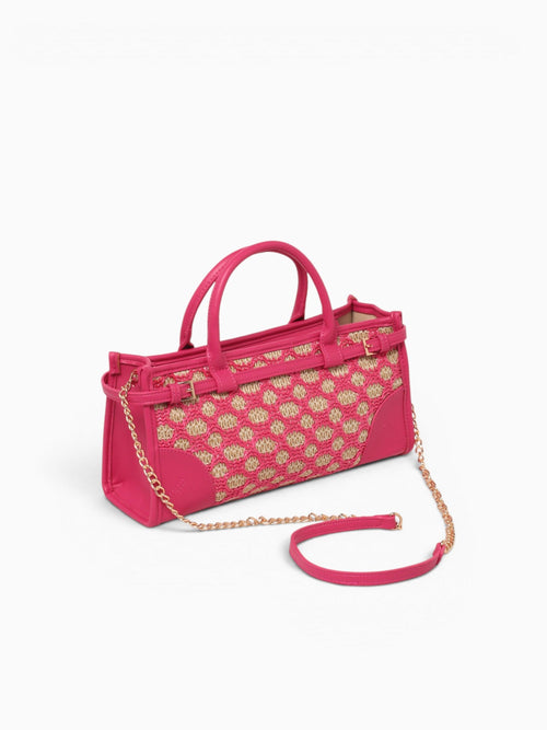 Francesca Top Handle Fuschia Green