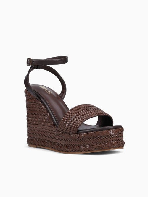 Katherine Coffee Raffia Brown / 5 / M