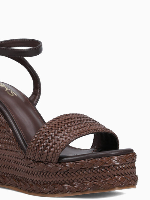 Katherine Coffee Raffia Brown / 5 / M