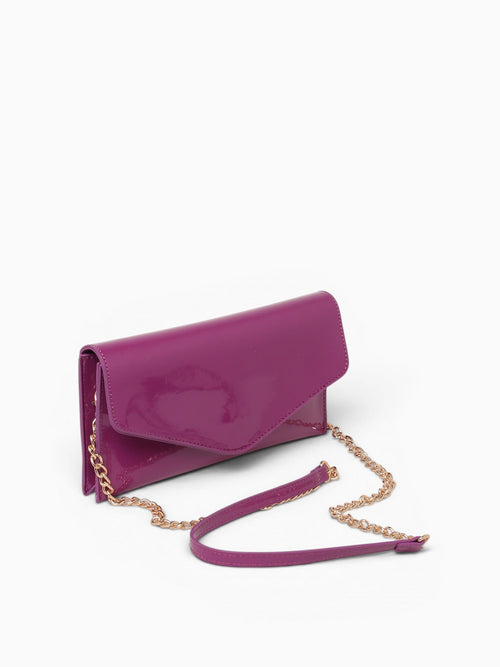 Riley Clutch Purple Pat Purple